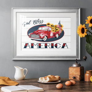 God Bless America Truck Premium Framed Print - Ready to Hang