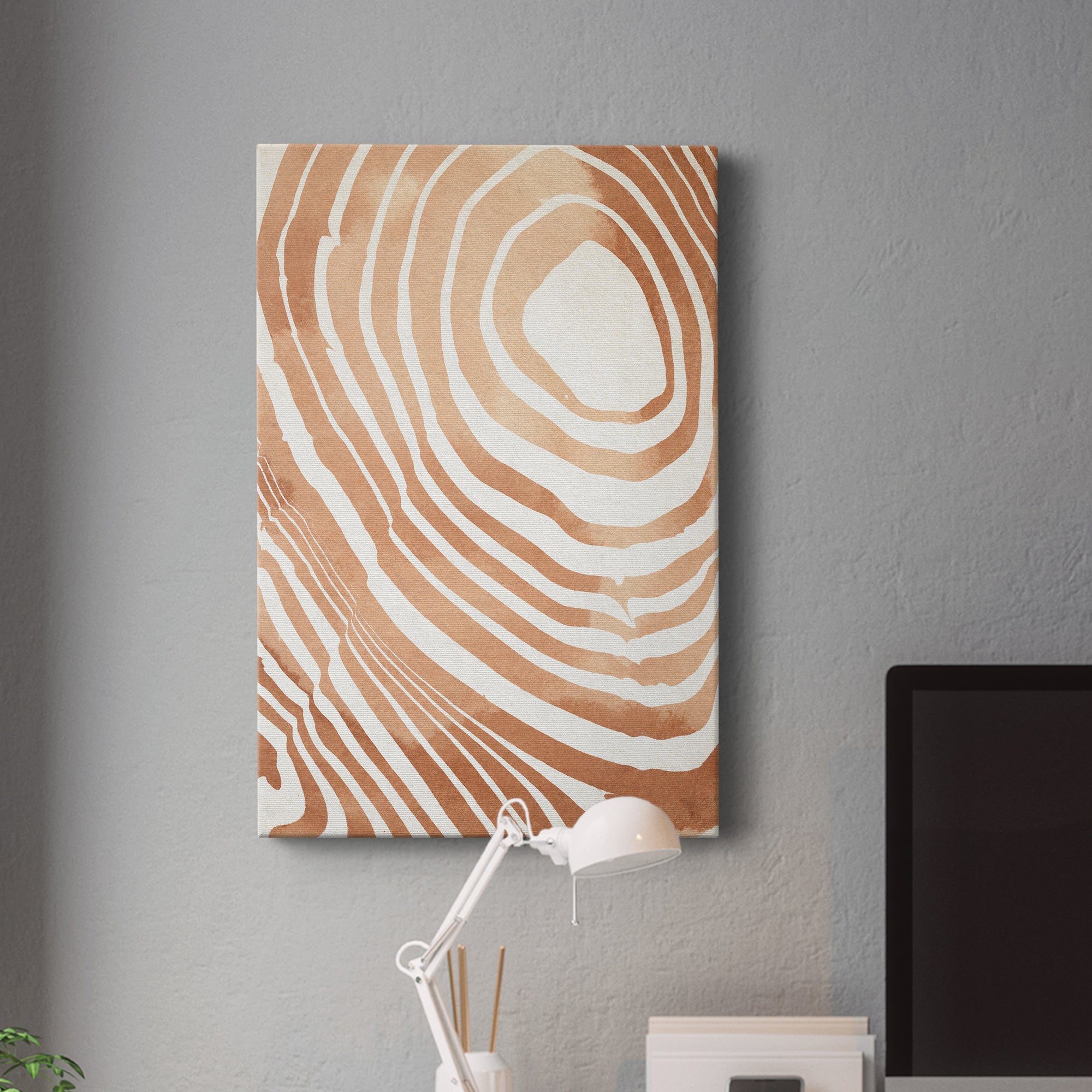 Wood Grain Suminagashi IV Premium Gallery Wrapped Canvas - Ready to Hang