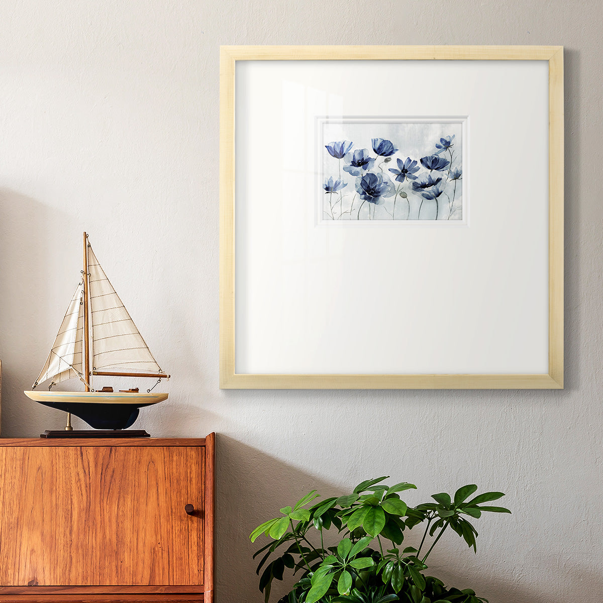 Indigo Spring Awakening Premium Framed Print Double Matboard