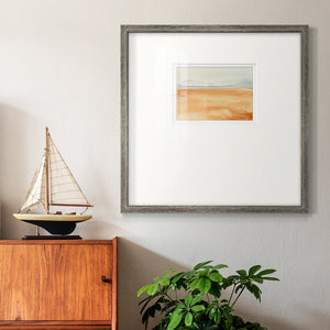 Ash Blue Horizon I Premium Framed Print Double Matboard