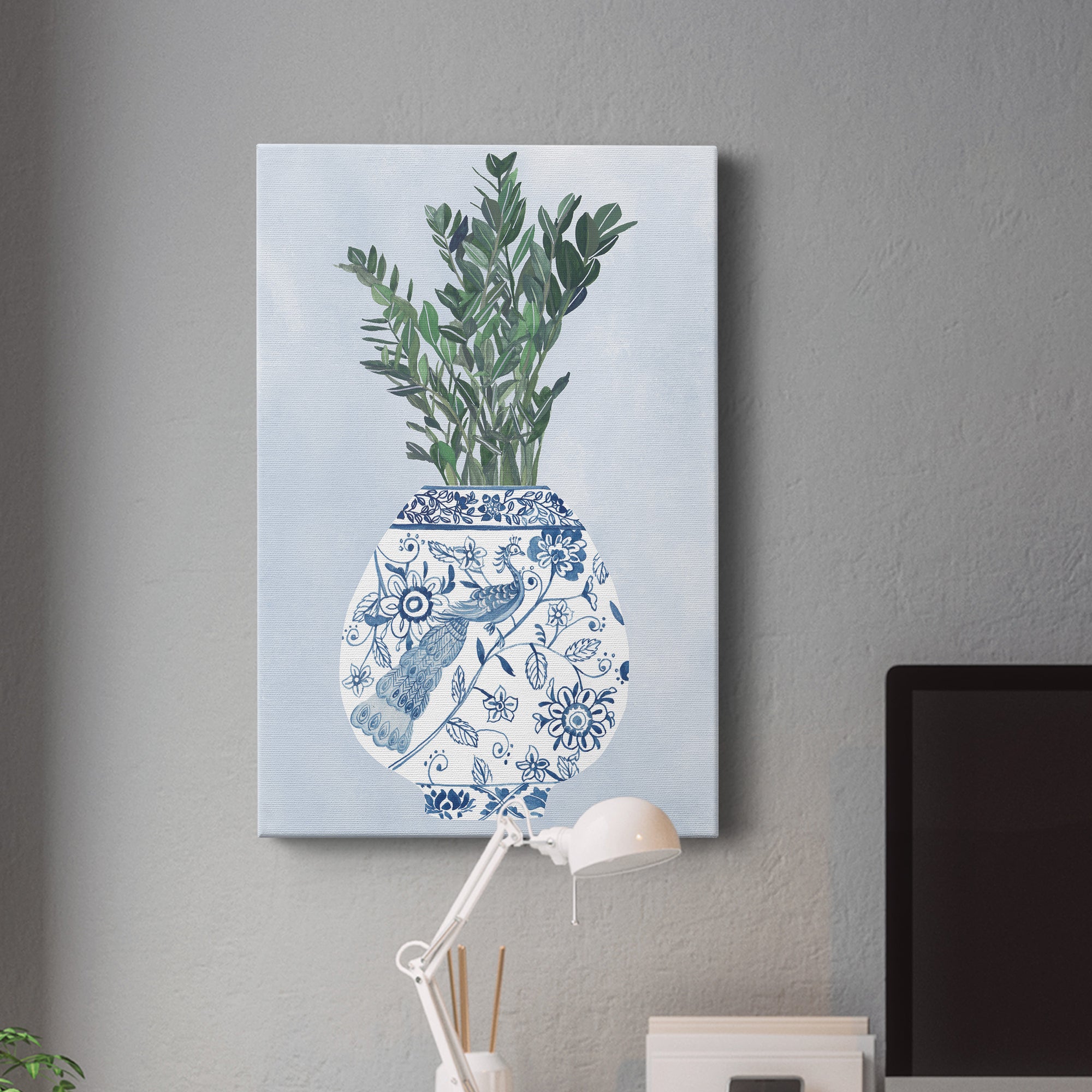 Moonlight Vase I Premium Gallery Wrapped Canvas - Ready to Hang