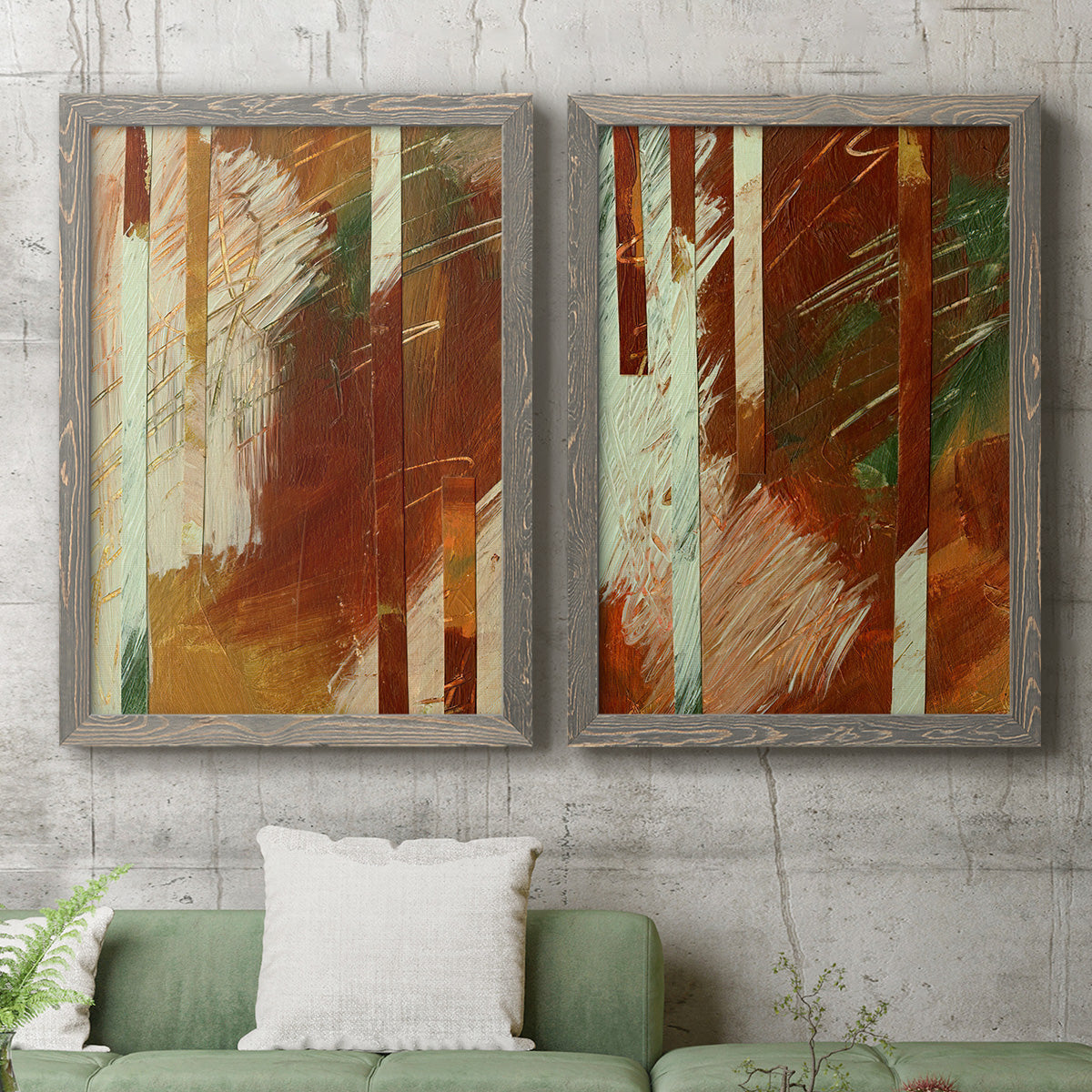 Wheaten I - Premium Framed Canvas 2 Piece Set - Ready to Hang