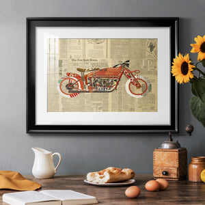 Vintage Red - Modern Framed Art Print