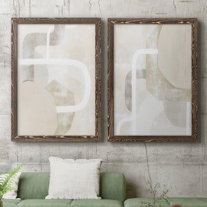 Quiet Affection I - Barnwood Framed Canvas Set