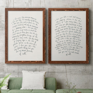Letter to a Lover I - Barnwood Framed Canvas Set