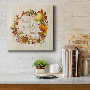 Thankful Pumpkin Wreath-Premium Gallery Wrapped Canvas - Ready to Hang