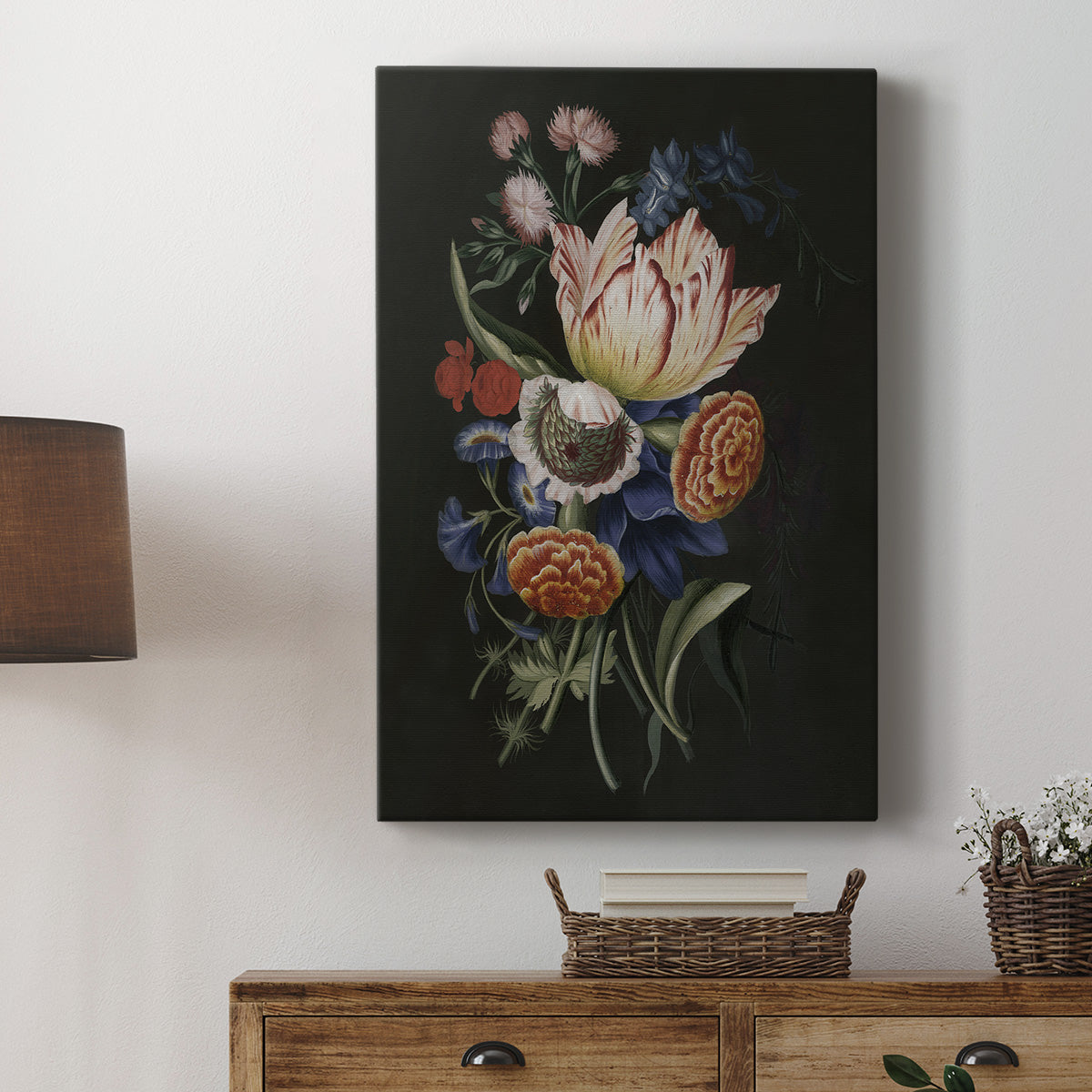 Dramatic Bouquet II Premium Gallery Wrapped Canvas - Ready to Hang