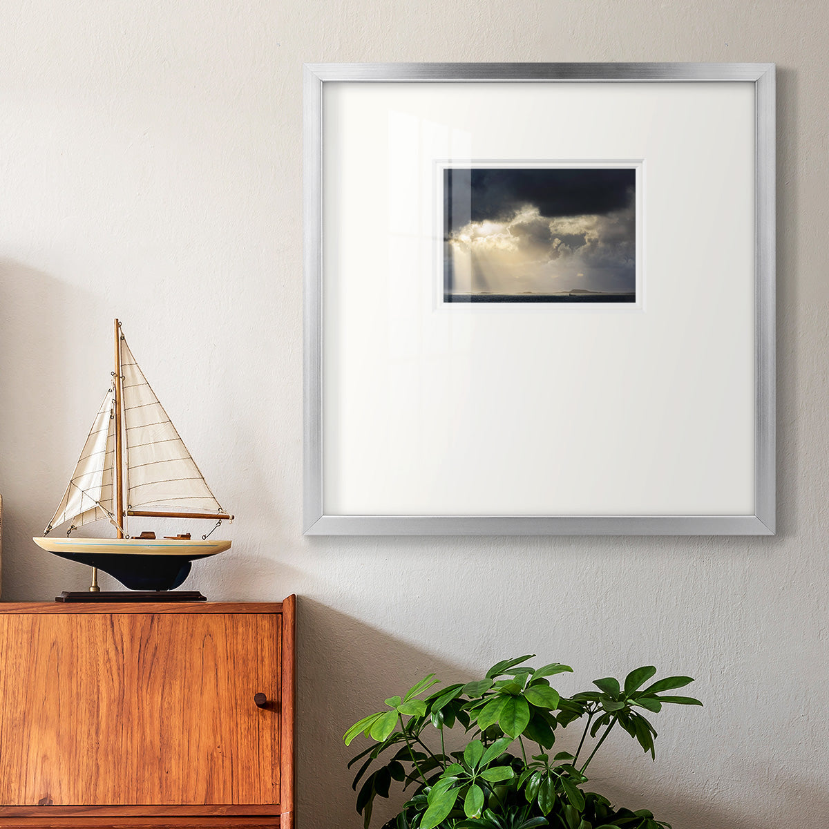 Rays of Light- Premium Framed Print Double Matboard