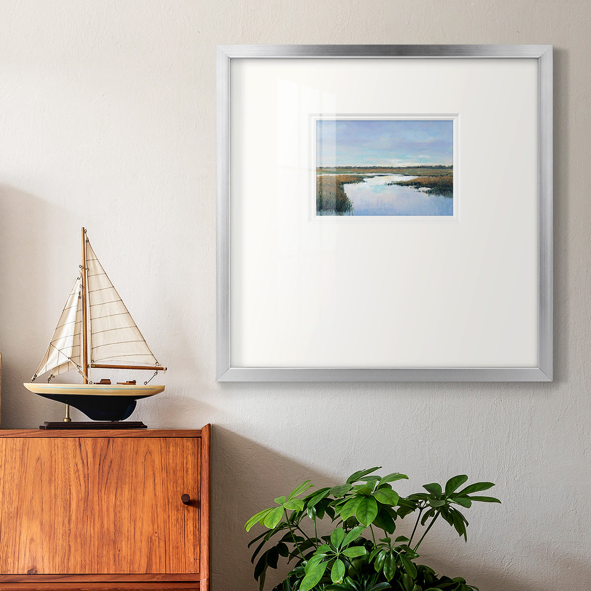 Coastal Plains I Premium Framed Print Double Matboard