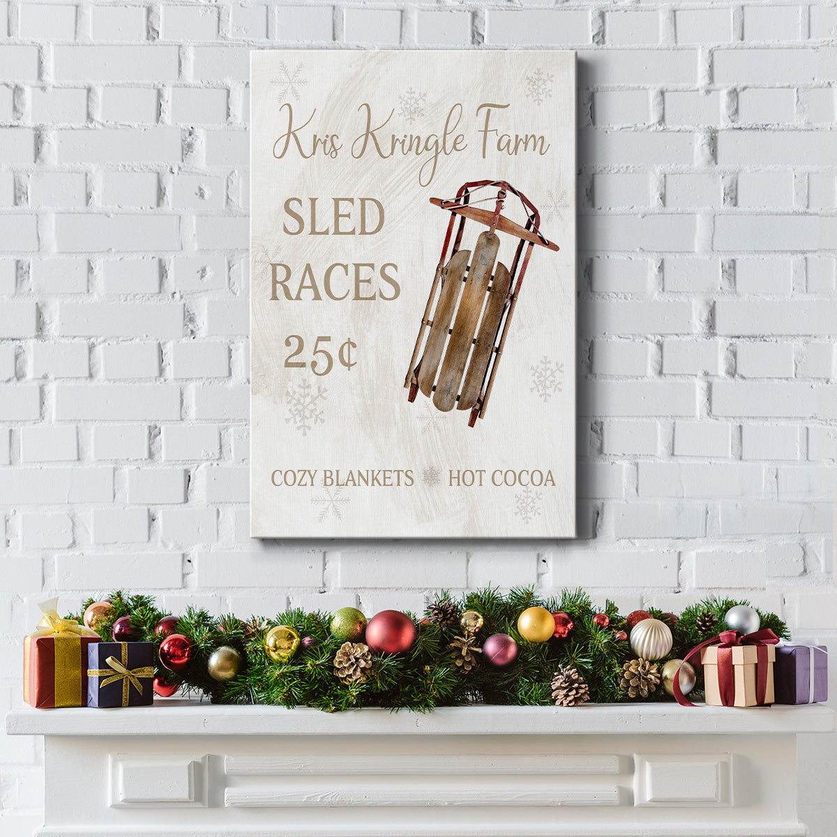 Sled Races - Gallery Wrapped Canvas