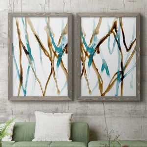Runnel XVII - Barnwood Framed Canvas Set