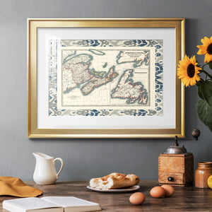 Bordered Map of Canada Premium Framed Print - Ready to Hang