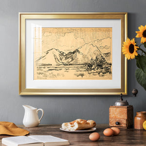 Hatched Horizon II - Modern Framed Art Print