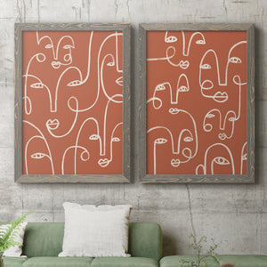 Connected Expressions I - Barnwood Framed Canvas Set