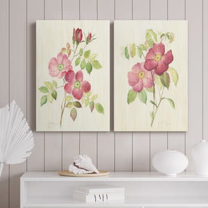 Dusty Rose I Premium Gallery Wrapped Canvas - Ready to Hang - Set of 2 - 8 x 12 Each