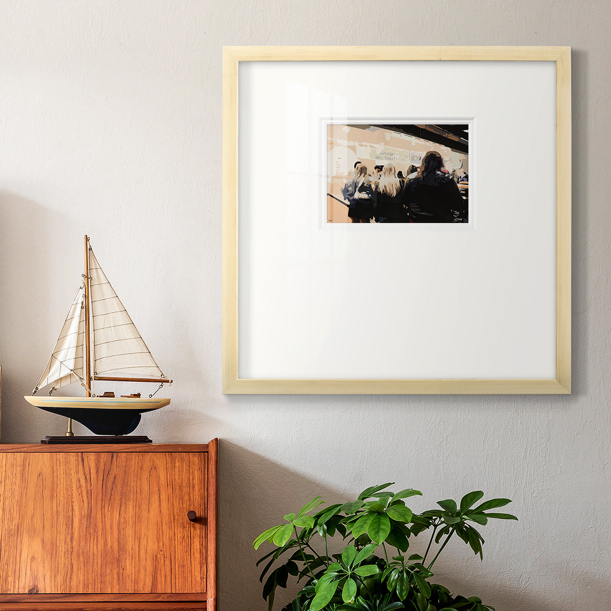 Late Night Queue Premium Framed Print Double Matboard