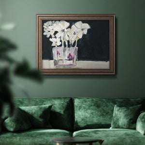 White Flowers in Fuchsia II Premium Framed Canvas- Ready to Hang