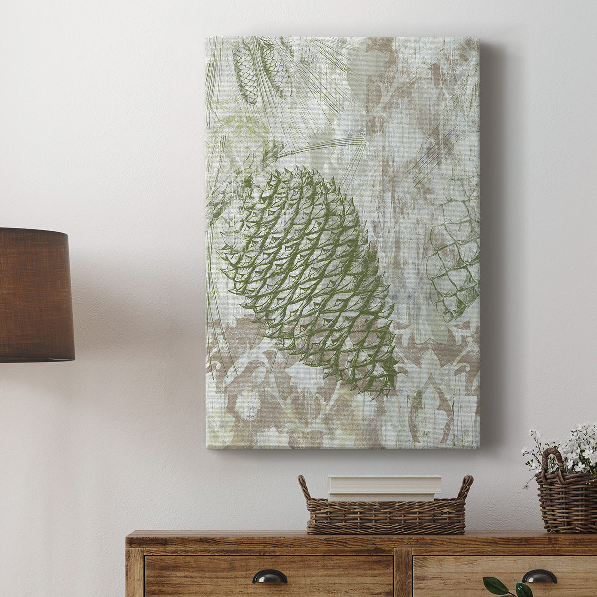 Pinecone Fresco I Premium Gallery Wrapped Canvas - Ready to Hang