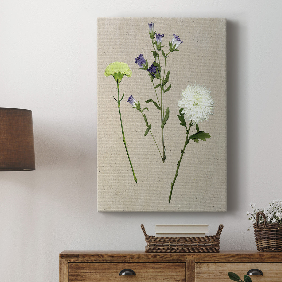 Pretty Pressed Flowers I Premium Gallery Wrapped Canvas - Ready to Hang