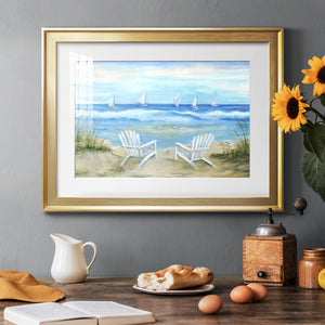 Seaside Escape - Modern Framed Art Print