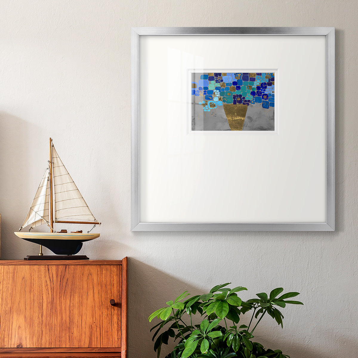 Blue Love Premium Framed Print Double Matboard