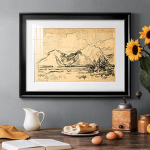 Hatched Horizon II - Modern Framed Art Print