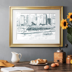 Ferryboats II - Modern Framed Art Print