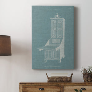 Hepplewhite Desk & Bookcase IV - Canvas Art Print