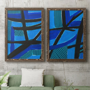 Involved Blues I - Barnwood Framed Canvas Set