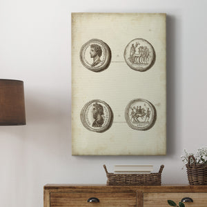 Antique Roman Coins VI Premium Gallery Wrapped Canvas - Ready to Hang