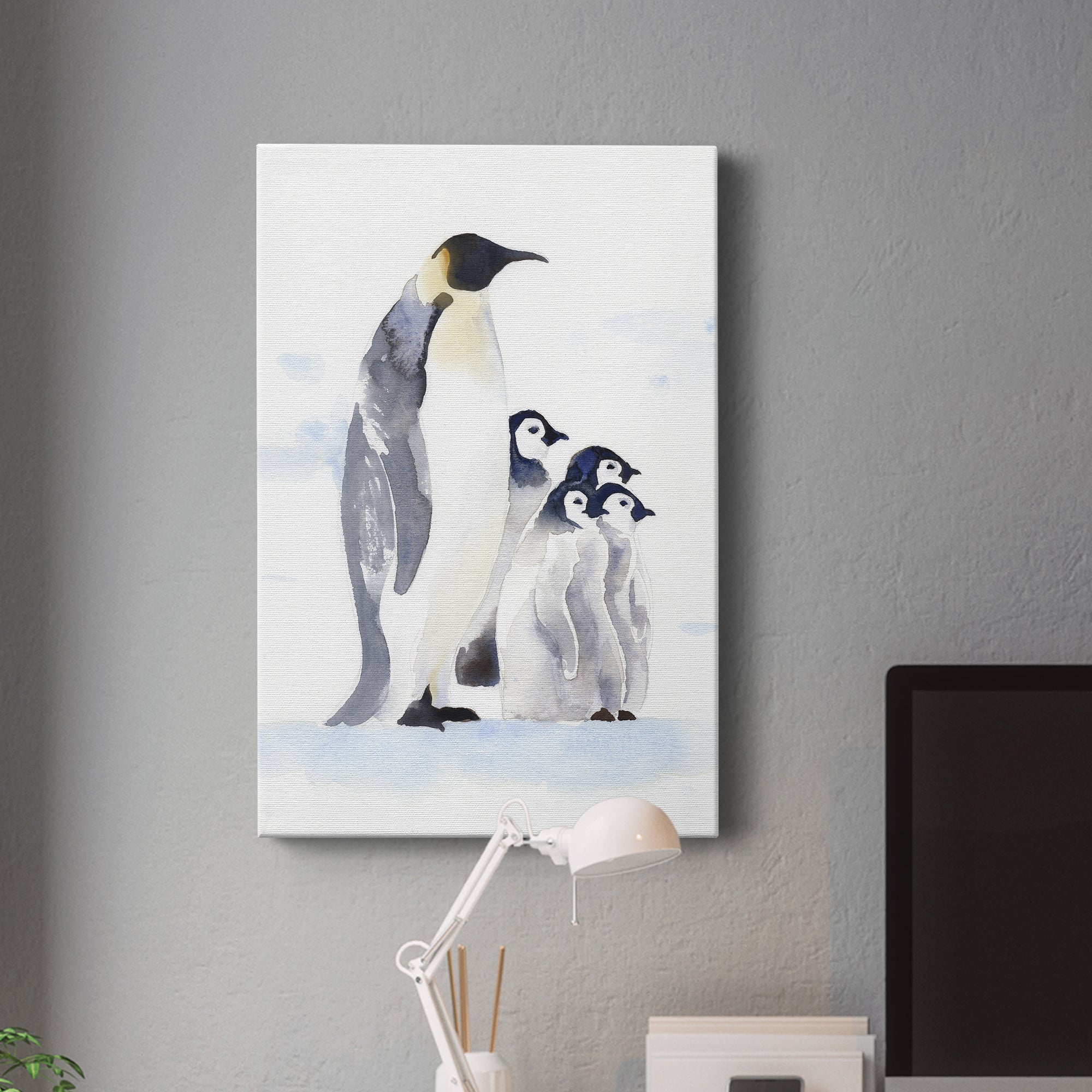 Emperor Penguins I Premium Gallery Wrapped Canvas - Ready to Hang
