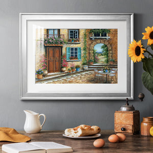 Tuscan Courtyard - Modern Framed Art Print