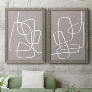 Linen Roundabout I - Barnwood Framed Canvas Set