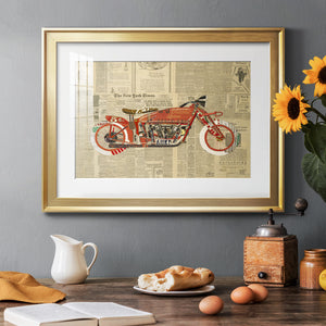 Vintage Red - Modern Framed Art Print