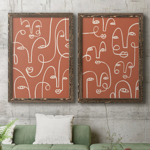 Connected Expressions I - Barnwood Framed Canvas Set