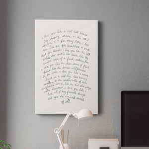 Letter to a Lover II Premium Gallery Wrapped Canvas - Ready to Hang