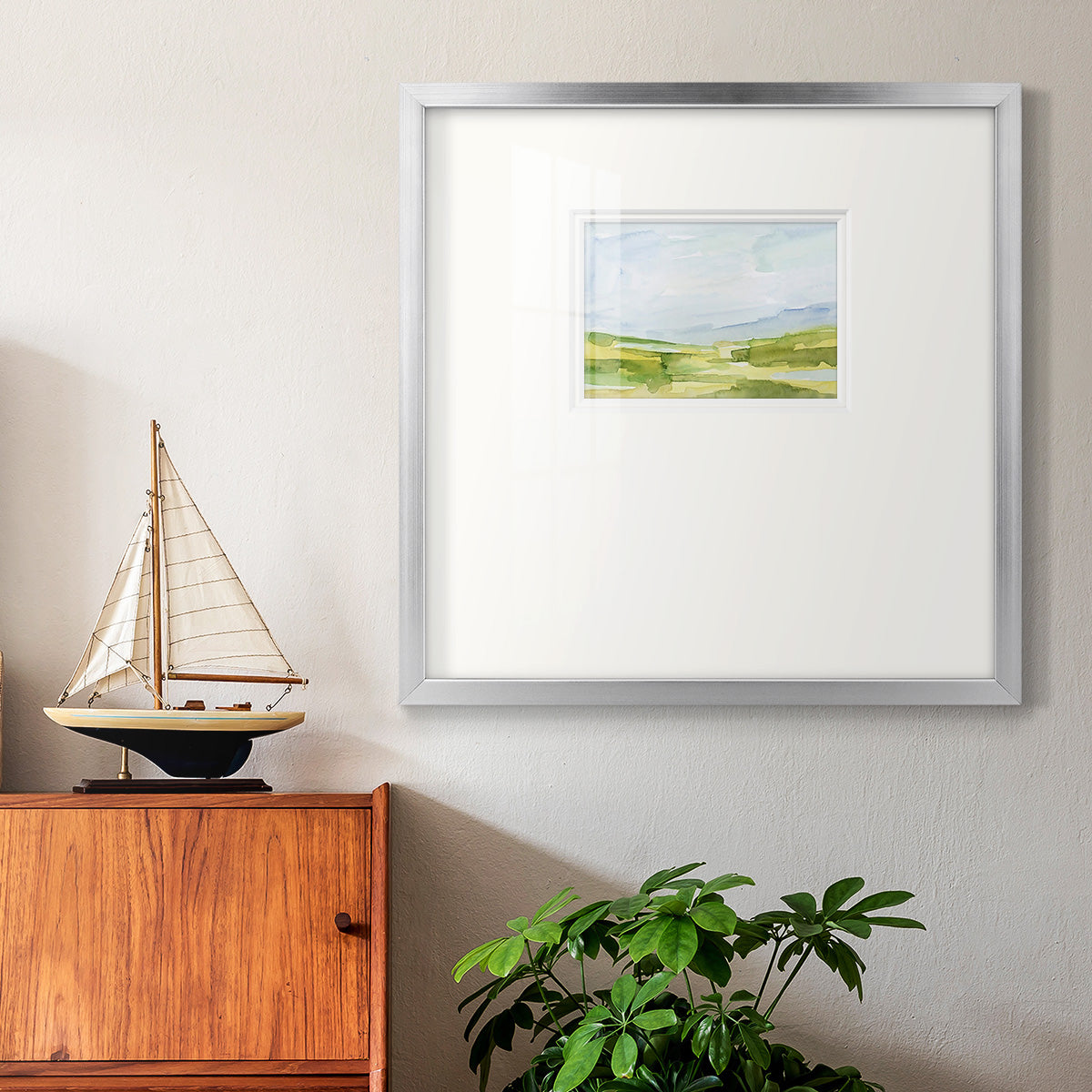 Watery Lowlands IV Premium Framed Print Double Matboard