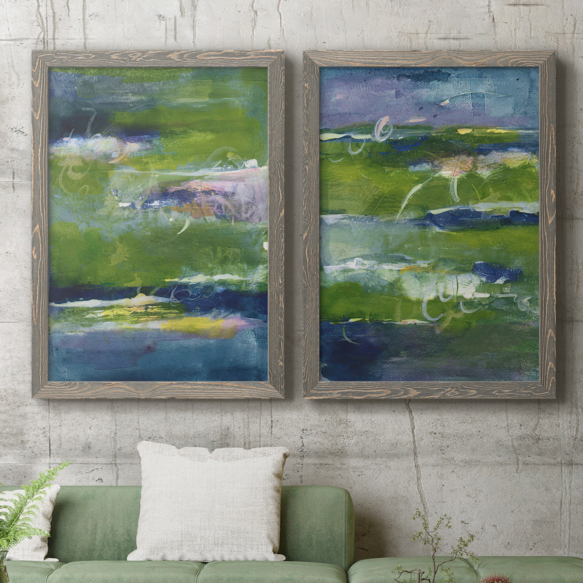 Bales of Color I - Premium Framed Canvas 2 Piece Set - Ready to Hang