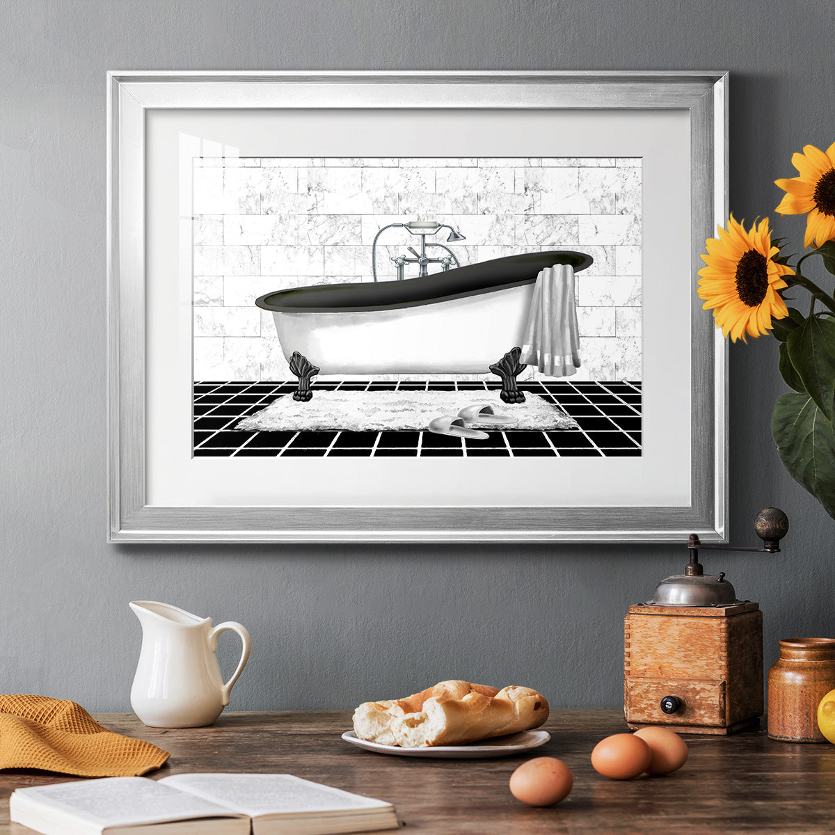 Modern Bath II Premium Framed Print - Ready to Hang