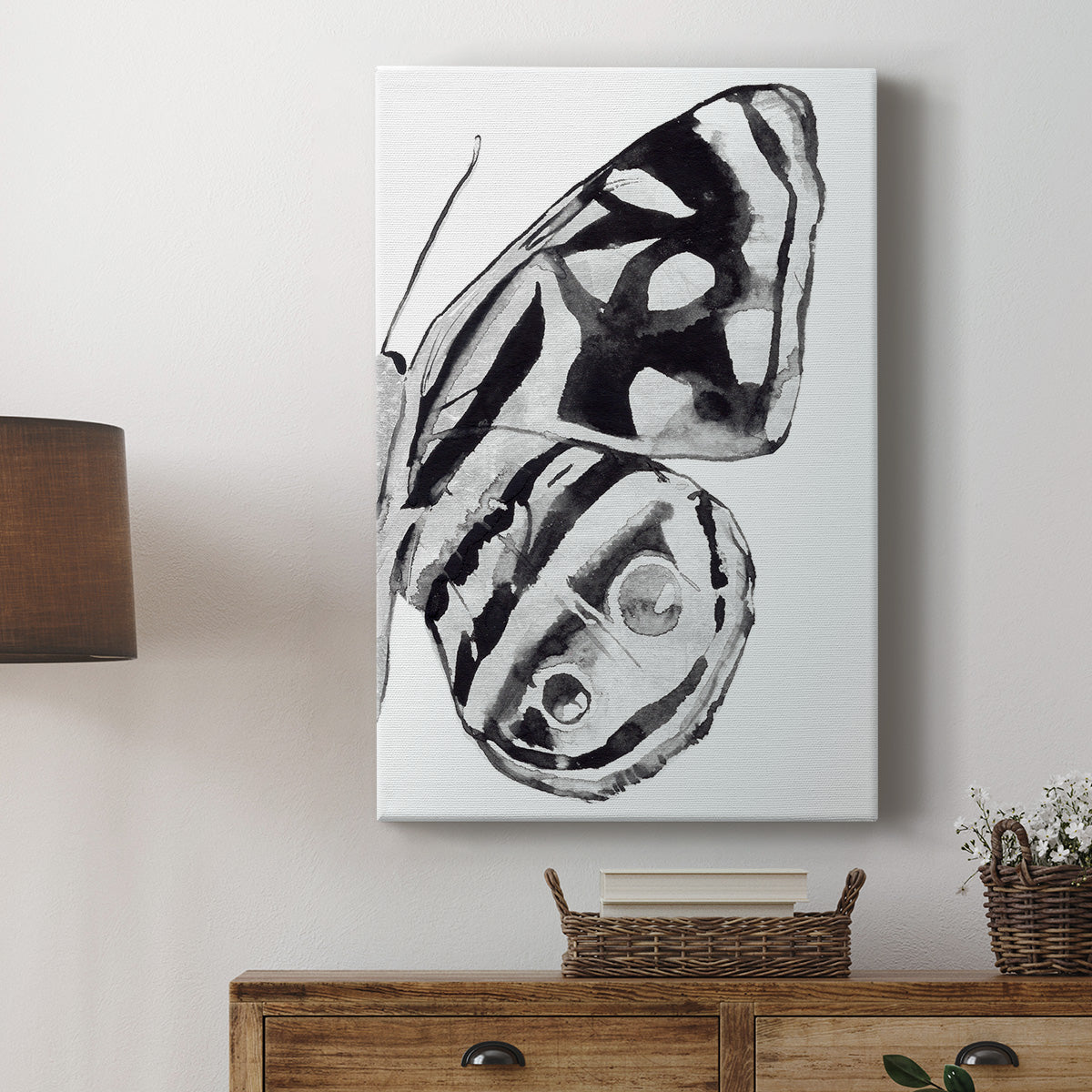 Monochrome Wings IV Premium Gallery Wrapped Canvas - Ready to Hang