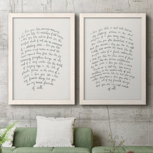 Letter to a Lover I - Barnwood Framed Canvas Set
