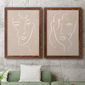 Curly Face I - Barnwood Framed Canvas Set
