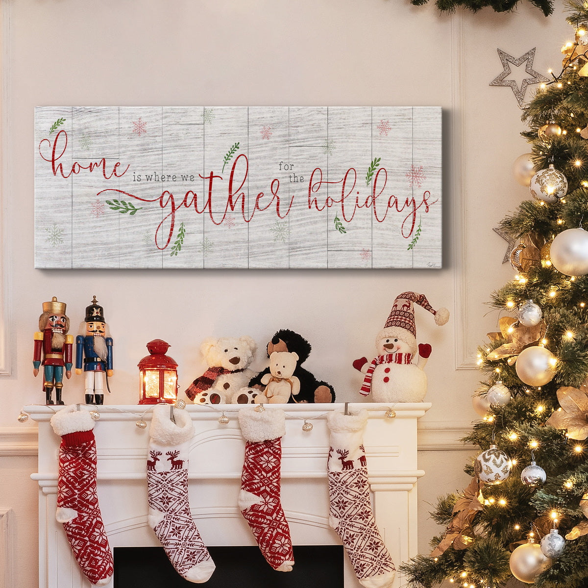 Holidays Gather Premium Gallery Wrapped Canvas - Ready to Hang