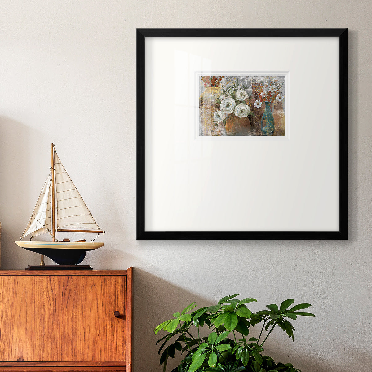 Vessels and Blooms Spice Premium Framed Print Double Matboard
