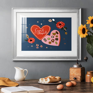 Happy Galentine II - Modern Framed Art Print