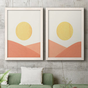 Simple Boho Sun I - Barnwood Framed Canvas Set