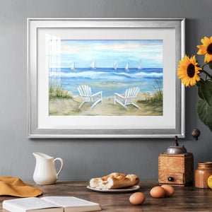 Seaside Escape - Modern Framed Art Print