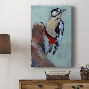 Woodpecker Paintstrokes II Premium Gallery Wrapped Canvas - Ready to Hang