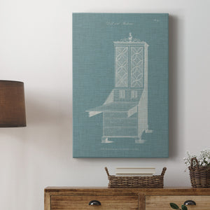 Hepplewhite Desk & Bookcase II - Canvas Art Print