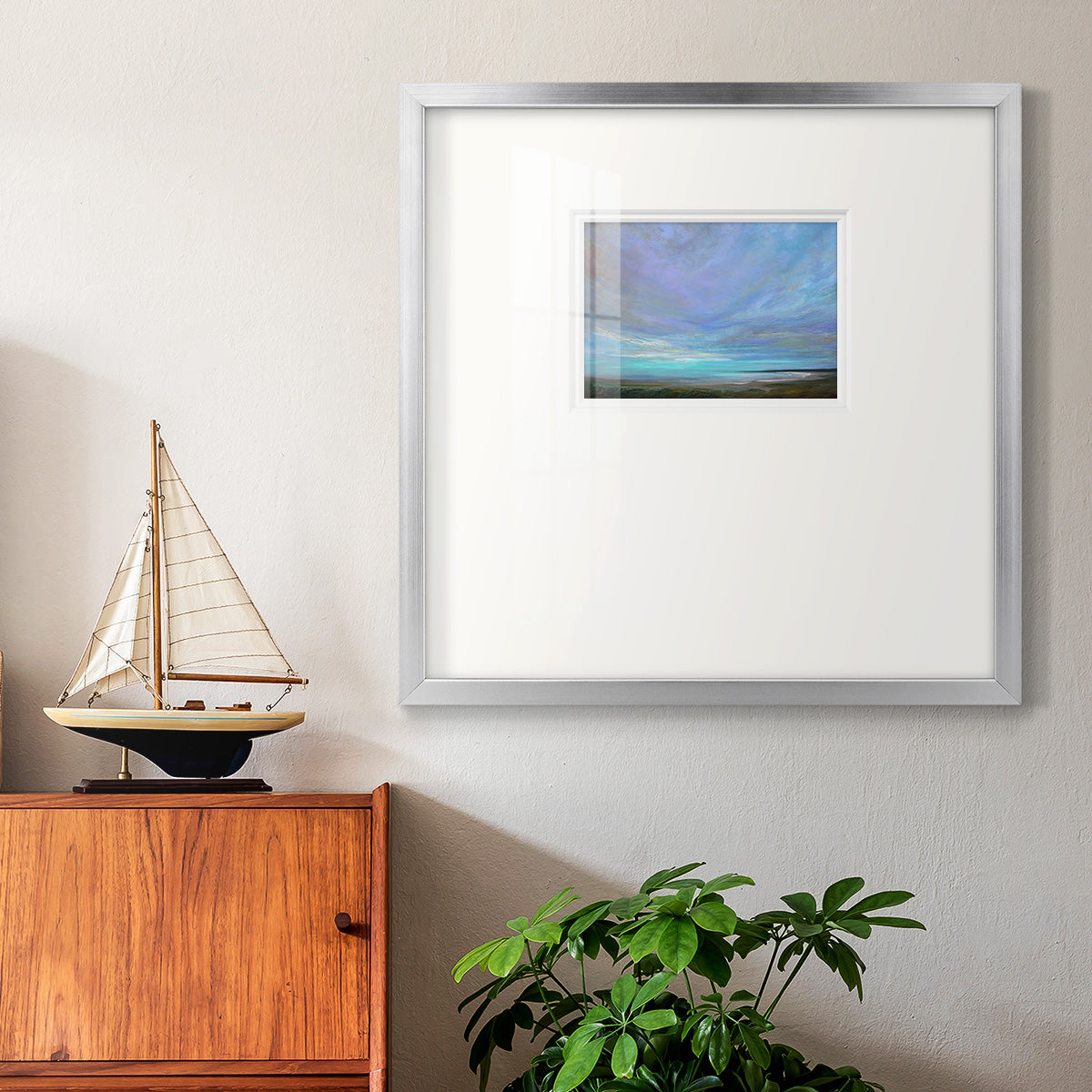 Coastal Views III Premium Framed Print Double Matboard
